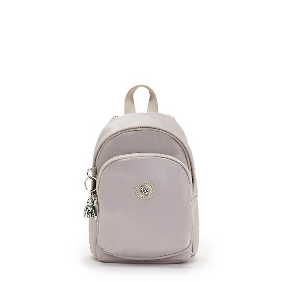 Sacs À Dos Kipling Delia Compact Metallic Convertible Blanche | FR 1656YX